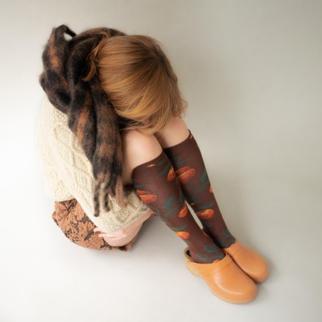 chaussettes - bonne maison - Pomme - Marron - femme - homme - mixte chaussettes - bonne maison - Pomme - Marron - femme - homme - mixte