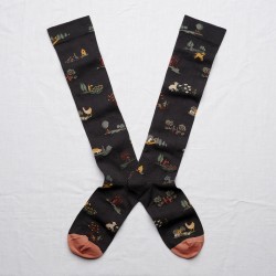 chaussettes - bonne maison -  Semis - Noir - femme - homme - mixte