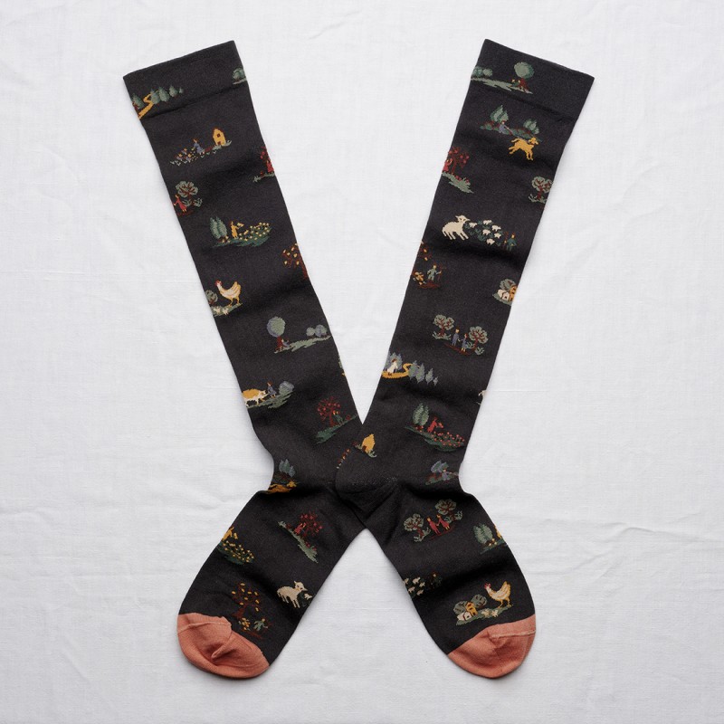 socks - bonne maison -  Seedlings - Black - women - men - mixed