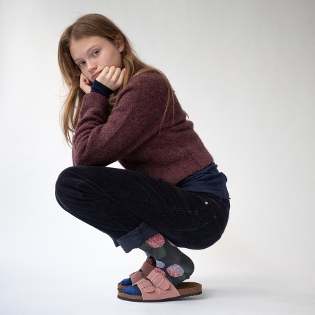 socks - bonne maison -  Hydrangea - Blue - women - men - mixed