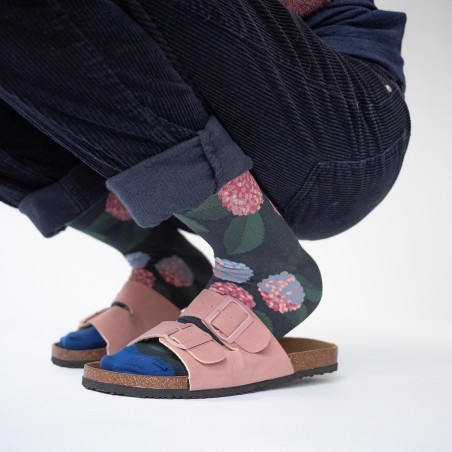 socks - bonne maison -  Hydrangea - Blue - women - men - mixed
