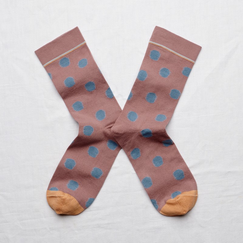 socks - bonne maison -  Polka Dot - Pink - women - men - mixed