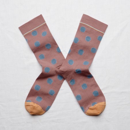 socks - bonne maison -  Polka Dot - Pink - women - men - mixed