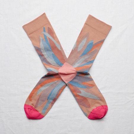 socks - bonne maison - Flower - Beige - women - men - mixed socks - bonne maison - Flower - Beige - women - men - mixed