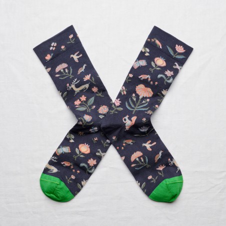 socks - bonne maison - Seedlings - Blue - women - men - mixed socks - bonne maison - Seedlings - Blue - women - men - mixed