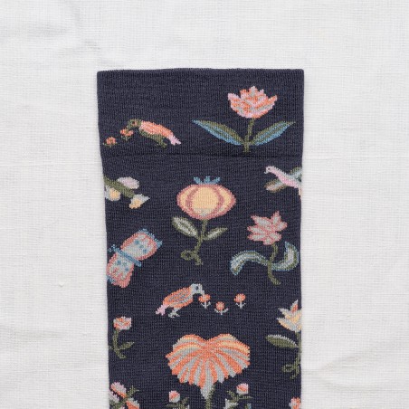 socks - bonne maison - Seedlings - Blue - women - men - mixed socks - bonne maison - Seedlings - Blue - women - men - mixed
