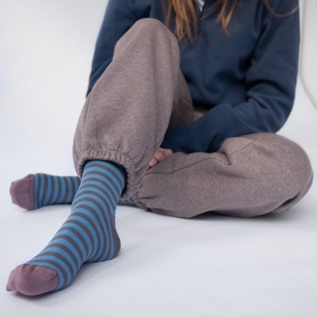 chaussettes - bonne maison - Rayure - Gris - femme - homme - mixte chaussettes - bonne maison - Rayure - Gris - femme - homme - mixte