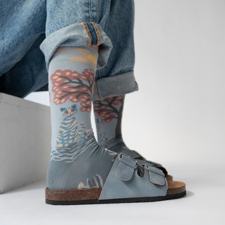 socks - bonne maison - Cat - Blue - women - men - mixed socks - bonne maison - Cat - Blue - women - men - mixed