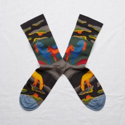 socks - bonne maison -  Horses - Grey - women - men - mixed