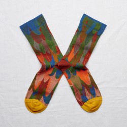 socks - bonne maison -  Feather - Brown - women - men - mixed