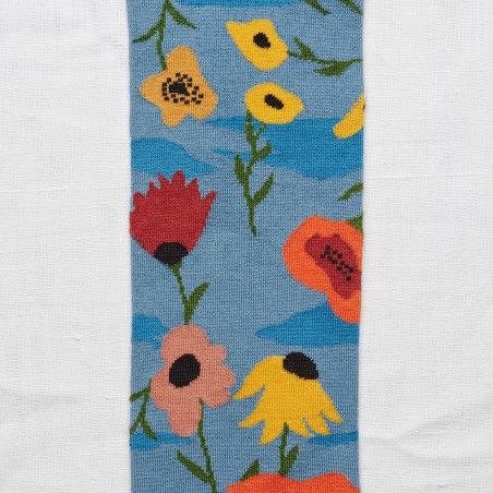socks - bonne maison - Flower - Blue - women - men - mixed socks - bonne maison - Flower - Blue - women - men - mixed