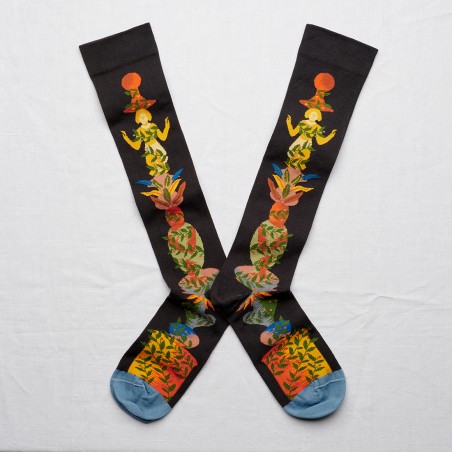 chaussettes - bonne maison - Totem - Noir - femme - homme - mixte chaussettes - bonne maison - Totem - Noir - femme - homme - mixte