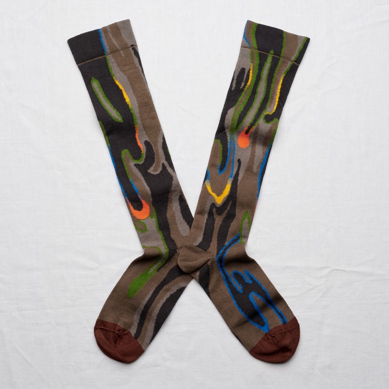 socks - bonne maison -  Melting - Brown - women - men - mixed