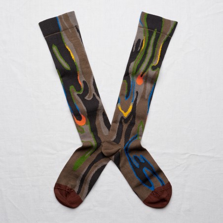 socks - bonne maison - Melting - Brown - women - men - mixed socks - bonne maison - Melting - Brown - women - men - mixed