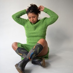 socks - bonne maison -  Melting - Brown - women - men - mixed
