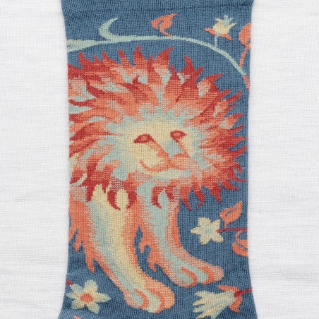 chaussettes - bonne maison -  Lion - Bleu - femme - homme - mixte