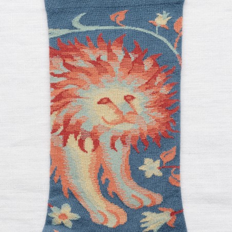 socks - bonne maison - Lion - Blue - women - men - mixed socks - bonne maison - Lion - Blue - women - men - mixed