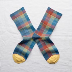 socks - bonne maison -  Checks - Multicolore - women - men - mixed