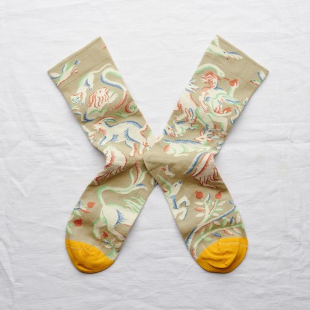 socks - bonne maison - Maelström - Green - women - men - mixed socks - bonne maison - Maelström - Green - women - men - mixed