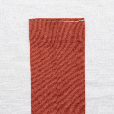 socks - bonne maison -  Plain - Red - women - men - mixed