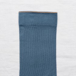 socks - bonne maison -  Plain - Blue - women - men - mixed