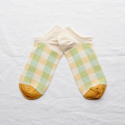 rennes — Bonne Maison  Ecru Floral Short Socks