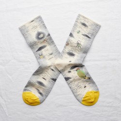 socks - bonne maison -  Insect - White - women - men - mixed