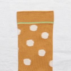 socks - bonne maison -  Polka Dot - Brown - women - men - mixed