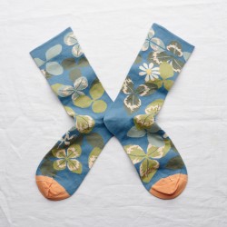 socks - bonne maison -  Clover - Blue - women - men - mixed