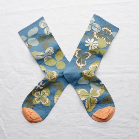 socks - bonne maison - Clover - Blue - women - men - mixed socks - bonne maison - Clover - Blue - women - men - mixed