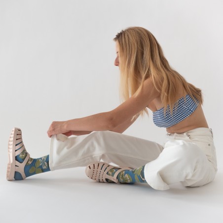 socks - bonne maison - Clover - Blue - women - men - mixed socks - bonne maison - Clover - Blue - women - men - mixed