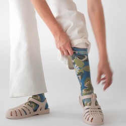 socks - bonne maison -  Clover - Blue - women - men - mixed