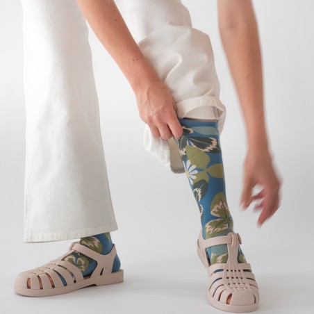 socks - bonne maison - Clover - Blue - women - men - mixed socks - bonne maison - Clover - Blue - women - men - mixed