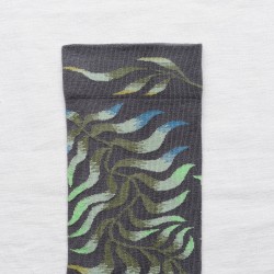 socks - bonne maison -  Leaf - Blue - women - men - mixed