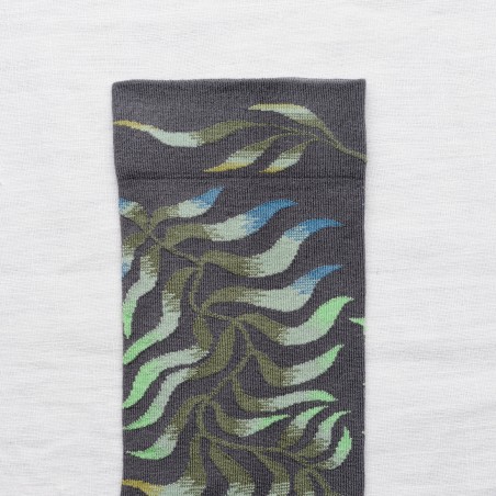 chaussettes - bonne maison -  Feuille - Bleu - femme - homme - mixte