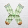 socks - bonne maison -  Stripe - Green - women - men - mixed