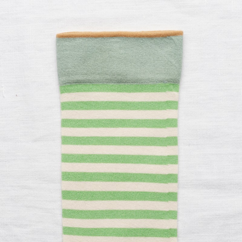 Sock Stripe Lichen | Unies Pois Rayée | Bonne Maison
