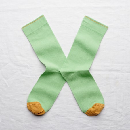 chaussettes - bonne maison -  Uni - Vert - femme - homme - mixte