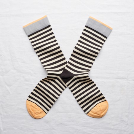 socks - bonne maison - Stripe - Black - women - men - mixed socks - bonne maison - Stripe - Black - women - men - mixed