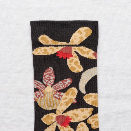 socks - bonne maison - Orchid - Black - women - men - mixed socks - bonne maison - Orchid - Black - women - men - mixed