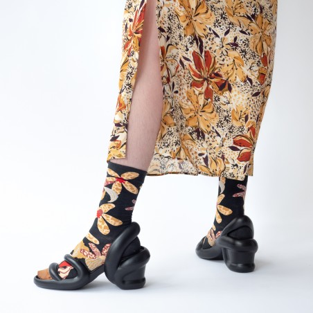 socks - bonne maison - Orchid - Black - women - men - mixed socks - bonne maison - Orchid - Black - women - men - mixed