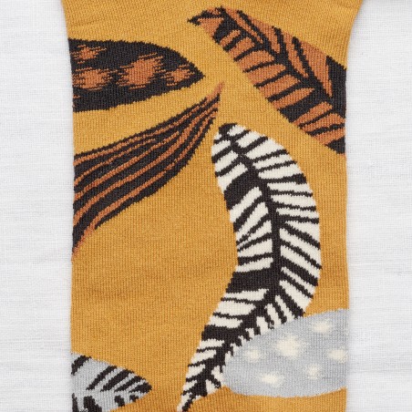 socks - bonne maison - Feather - Brown - women - men - mixed socks - bonne maison - Feather - Brown - women - men - mixed