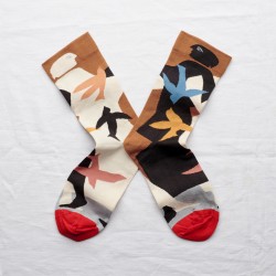 chaussettes - bonne maison -  Découpage - Marron - femme - homme - mixte