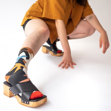 socks - bonne maison - Cutting - Brown - women - men - mixed socks - bonne maison - Cutting - Brown - women - men - mixed