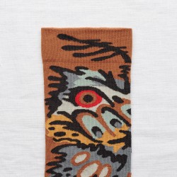 socks - bonne maison -  Butterfly - Brown - women - men - mixed