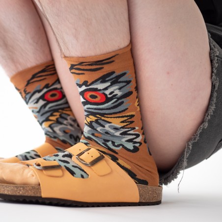 chaussettes - bonne maison - Papillon - Marron - femme - homme - mixte chaussettes - bonne maison - Papillon - Marron - femme - homme - mixte