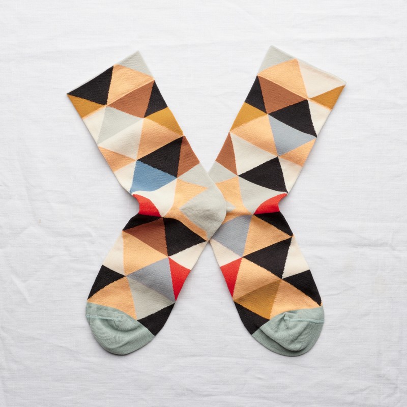 chaussettes - bonne maison -  Losange - Multicolore - femme - homme - mixte