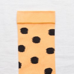 socks - bonne maison -  Polka Dot  - Brown - women - men - mixed