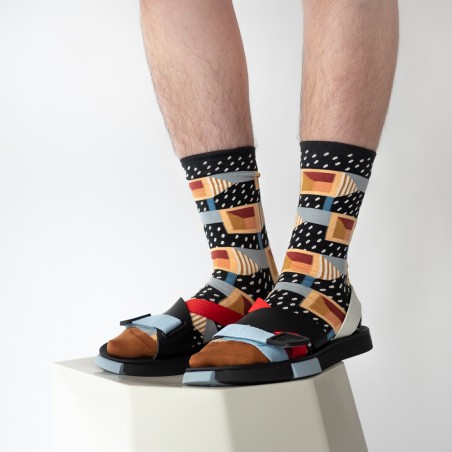 socks - bonne maison - Square - Black - women - men - mixed socks - bonne maison - Square - Black - women - men - mixed