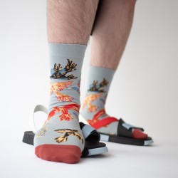 socks - bonne maison -  Birds - Blue - women - men - mixed